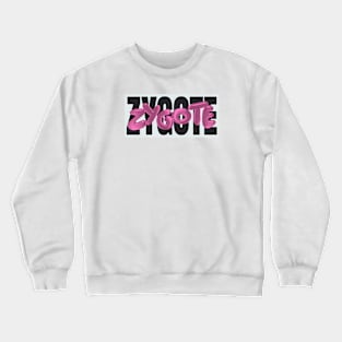 zygote 3d pink word lettering art Crewneck Sweatshirt